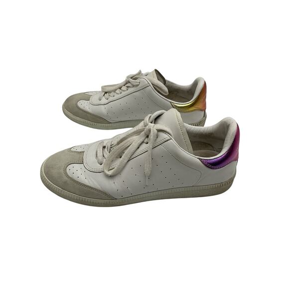 Isabel Marant 'Bryce' White Leather Sneakers Size 10 - Picture 2 of 6